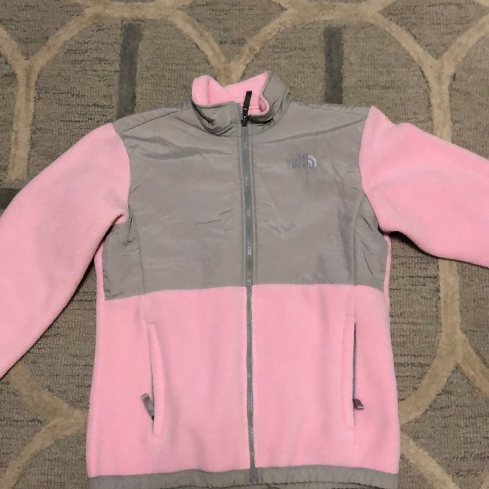 Girls XL pink NorthFace fleece.